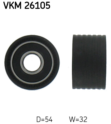 Deflection/Guide Pulley, timing belt - VKM 26105 SKF